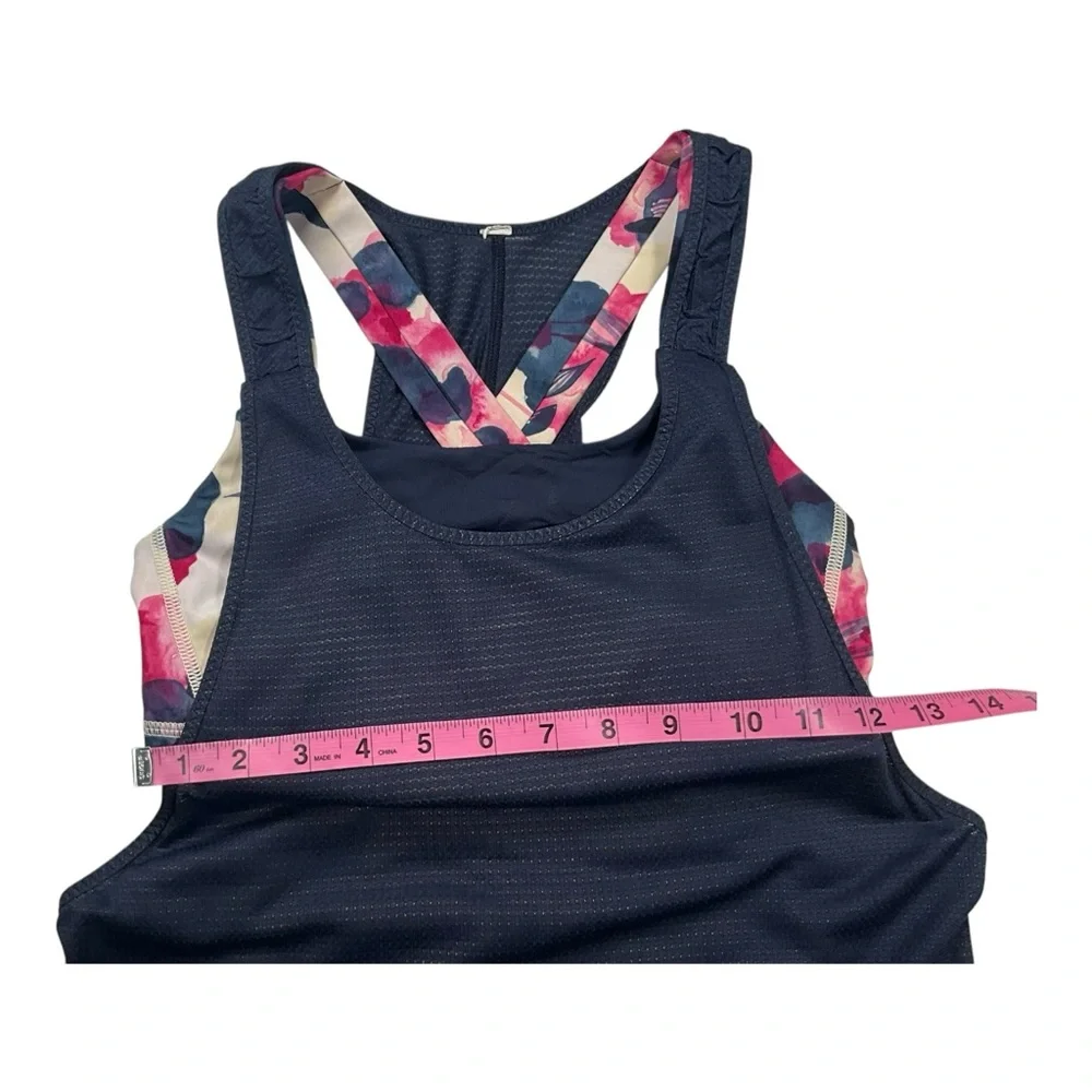Lululemon Stash It Tank Inky‎ Floral Ghost Inkwell Bumble Berry Size 6